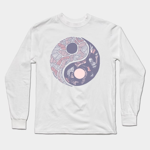 Npink Abstract Yin Yang Long Sleeve T-Shirt by kenallouis